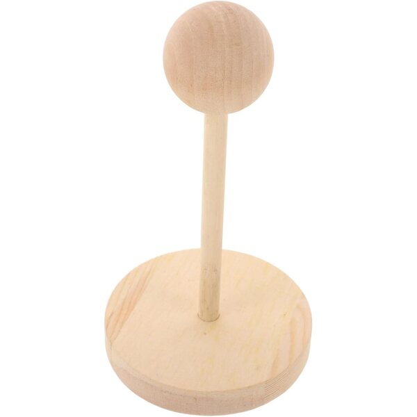 Hemobllo supporto per parrucche BJD in legno con base antiscivolo 19x10x10 cm