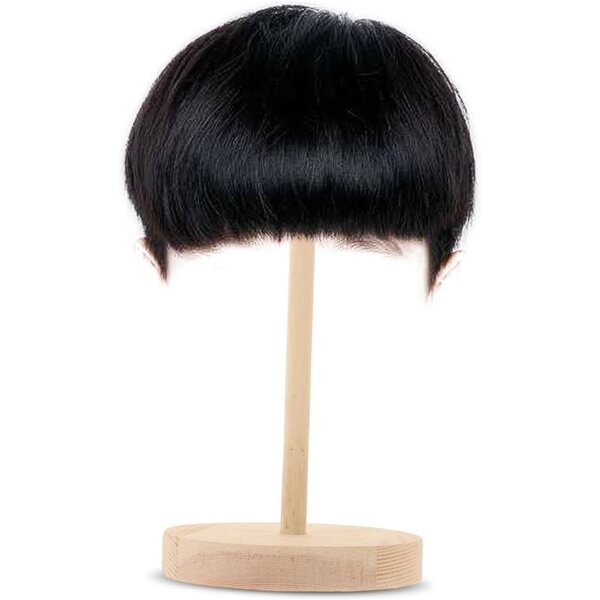 Hemobllo supporto per parrucche BJD in legno con base antiscivolo 19x10x10 cm