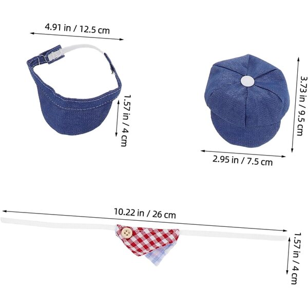 iplusmile 12pz Cappelli e Sciarpe Miniature per Bambole - Basco e Berretti Estivi