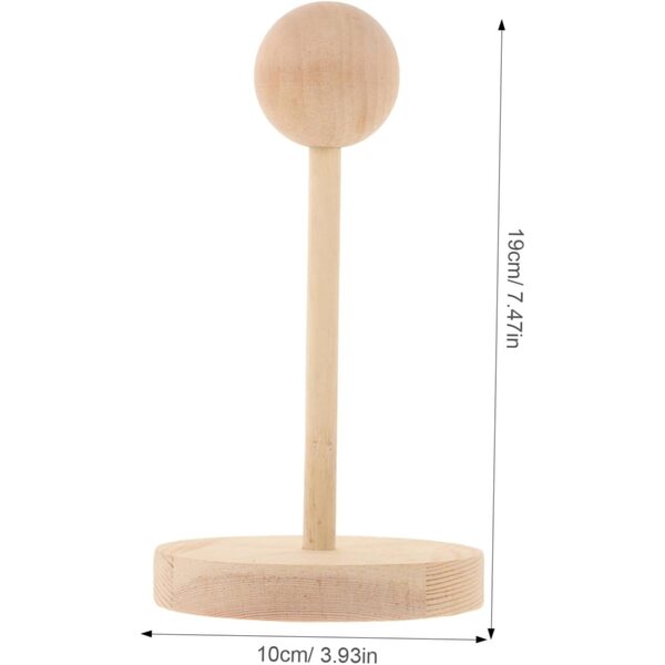 Holz-BJD-Perückenständer mit rutschfester Basis – 8-Zoll-Puppenschaufensterpuppe