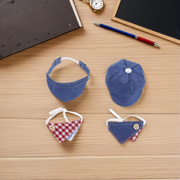 12 Stück Mini-Dreiecksmützen und Schals für Puppen | Modeaccessoires Puppen 10 cm