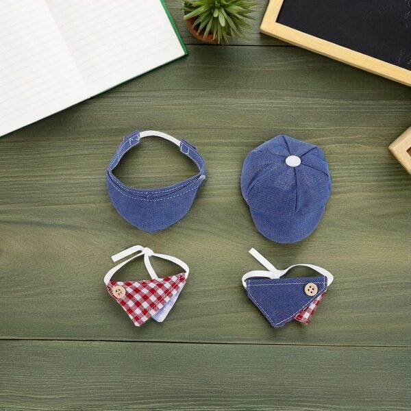 12 Stück Mini-Dreiecksmützen und Schals für Puppen | Modeaccessoires Puppen 10 cm