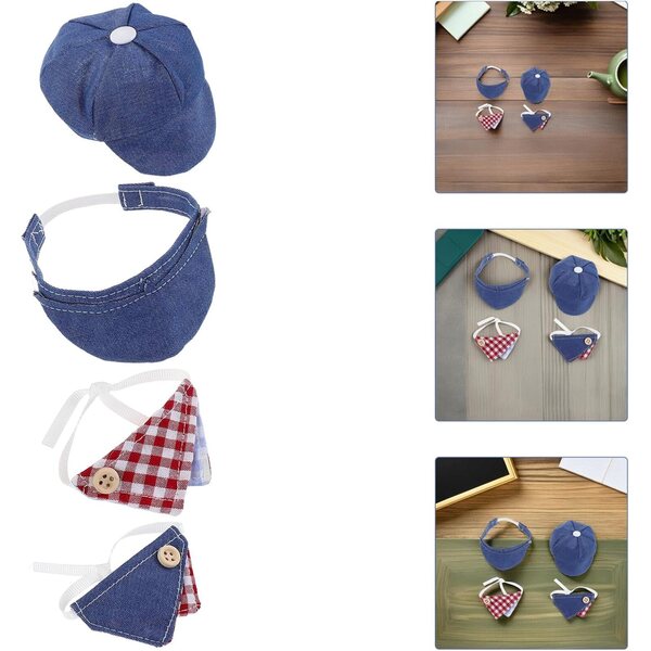 12 Stück Mini-Dreiecksmützen und Schals für Puppen | Modeaccessoires Puppen 10 cm