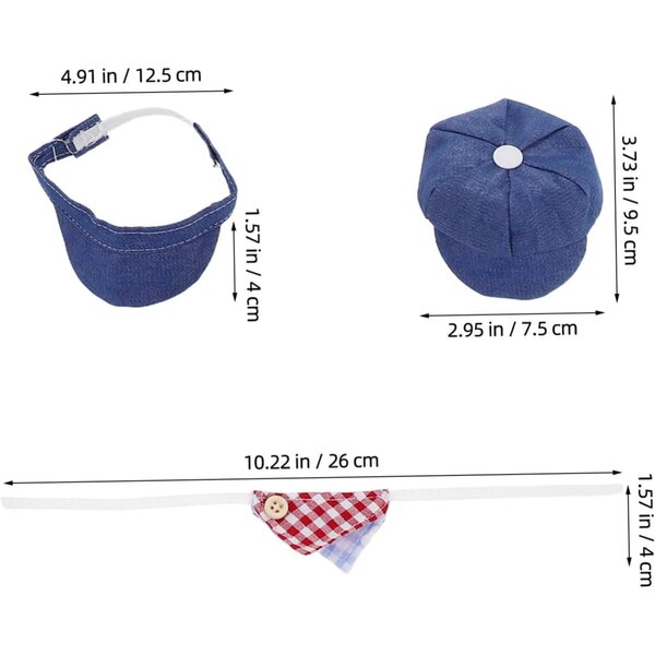 Set 12 Pezzi Cappelli e Sciarpe Eleganti per Bambole - Accessori Moda Morbidi e Versatili