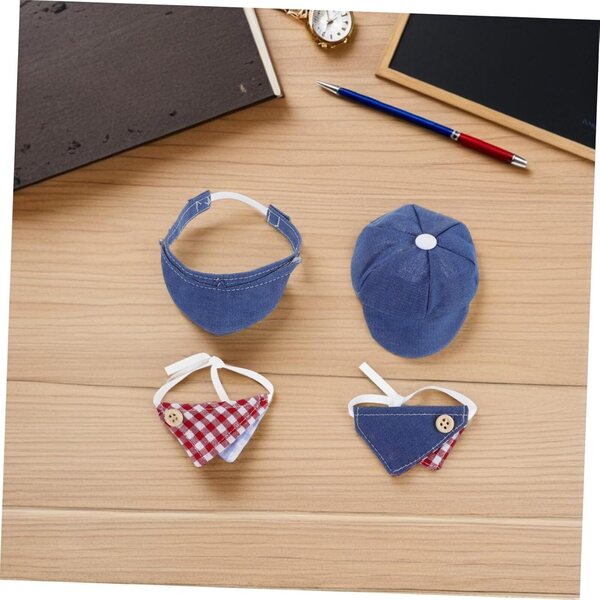 12 Accessori Bambole: Mini Sciarpe Triangolari e Cappellini Multiuso in Tessuto Morbido