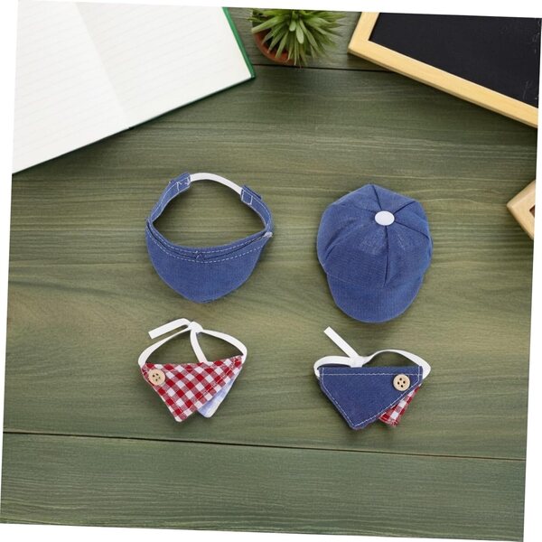 12 Accessori Bambole: Mini Sciarpe Triangolari e Cappellini Multiuso in Tessuto Morbido
