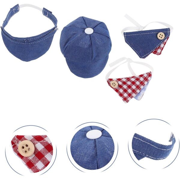 ORFOFE Set 12 Pezzi Cappelli Mini Berretto e Sciarpa Triangolare per Giochi e Feste
