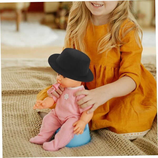 VICASKY Cappello Mini Nero per Bambole - Accessorio Cosplay e Decorazioni Feste