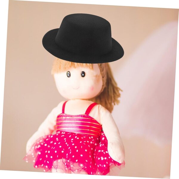VICASKY Cappello Mini Nero per Bambole - Accessorio Cosplay e Decorazioni Feste