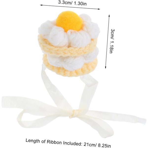 Mini Cappelli all'Uncinetto per Bambole e Peluche Forma Torta Accessori Versatili