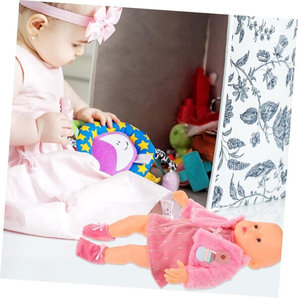 Abbigliamento Bambole Vestito Principessa Rosa con Gonna e Accessori Morbidi e Sicuri