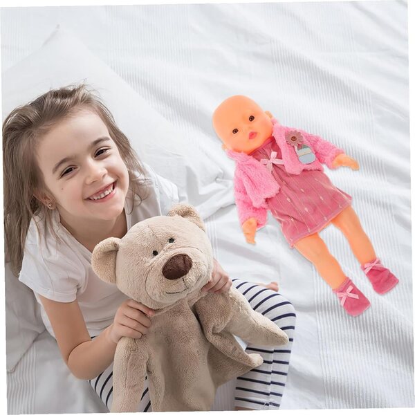 Abbigliamento Bambole Vestito Principessa Rosa con Gonna e Accessori Morbidi e Sicuri