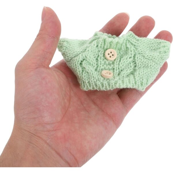 Gatuida Set aus Kleidung und Accessoires, grüner Pullover für 17 cm große Bärenpuppen und Stofftiere