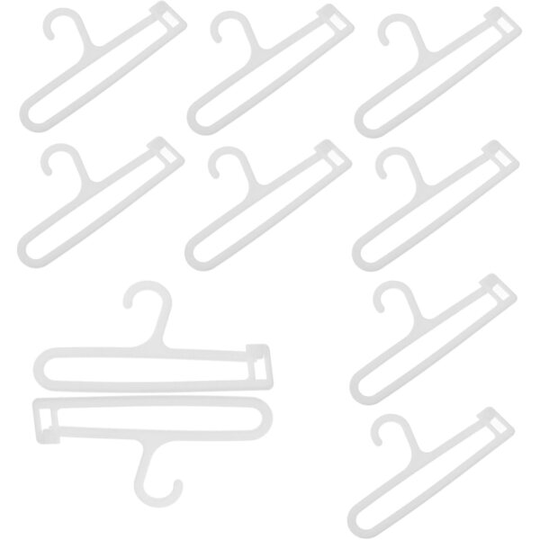 10 Grucce Resistenti per Bambole BJD e Cotone - Organizer Elegante per Casa delle Bambole