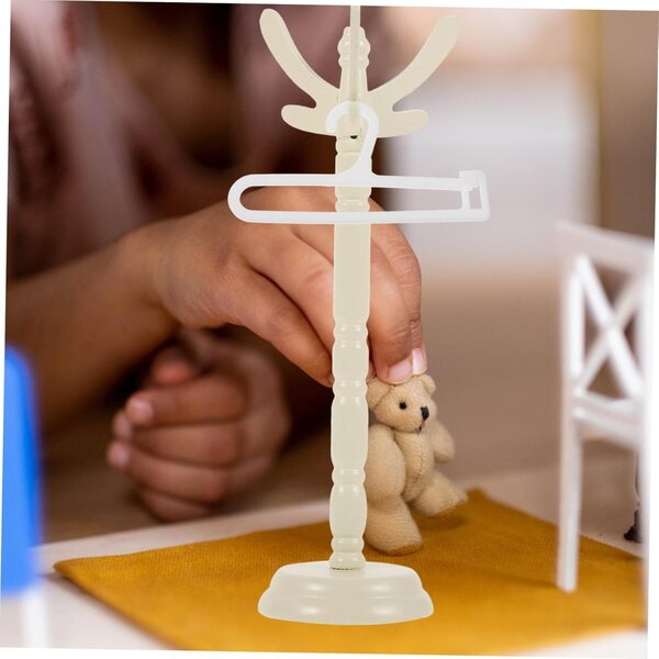 10 Grucce Resistenti per Bambole BJD e Cotone - Organizer Elegante per Casa delle Bambole