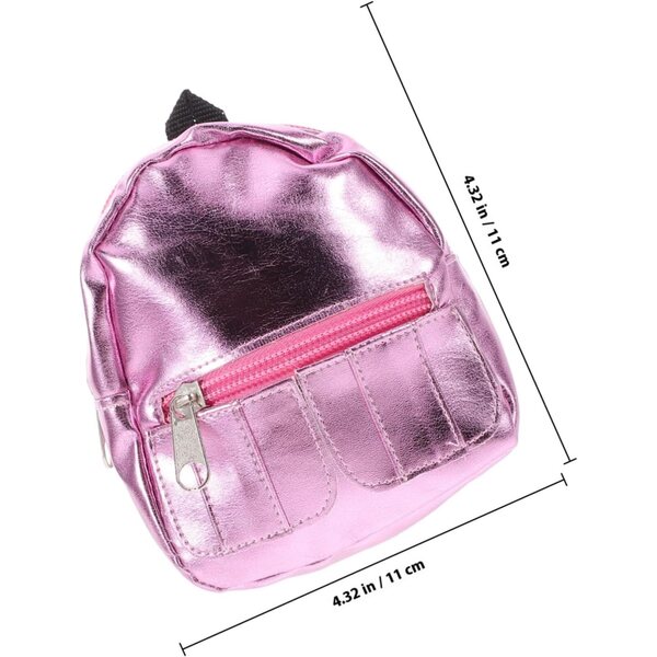 Hemobllo Mini-Schulrucksack für Puppen, Rosa – dekoratives und funktionales Accessoire
