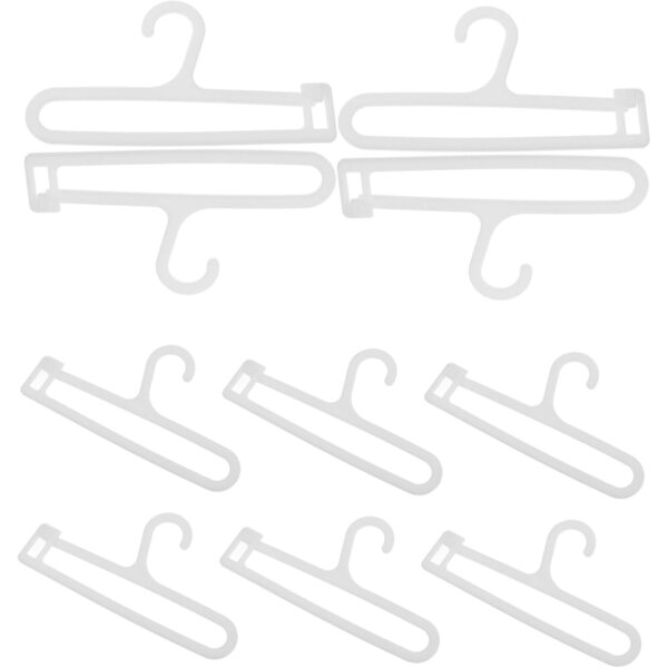 Gatuida 10pz Grucce Miniature in Plastica Robusta per Vestiti Bambole BJD e Cotone