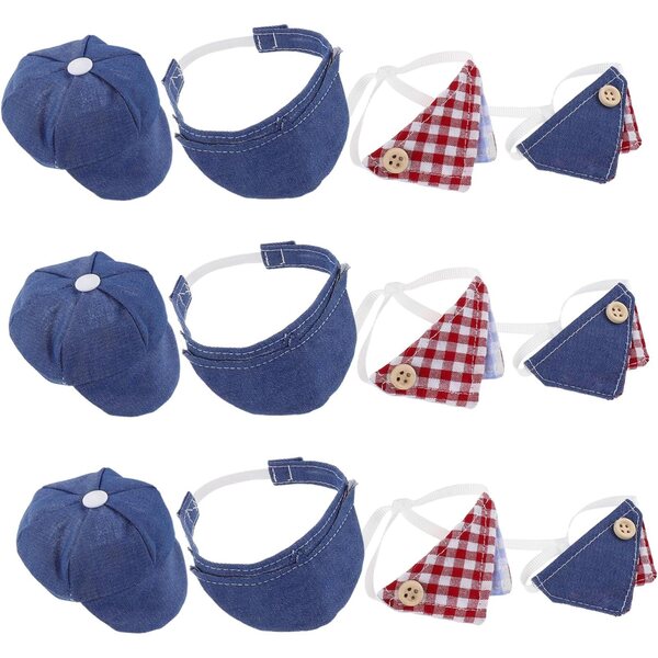 Beaupretty Set 12 Mini Sciarpe e Cappelli Leggeri per Bambole - Accessori per Feste e Gioco Creativo