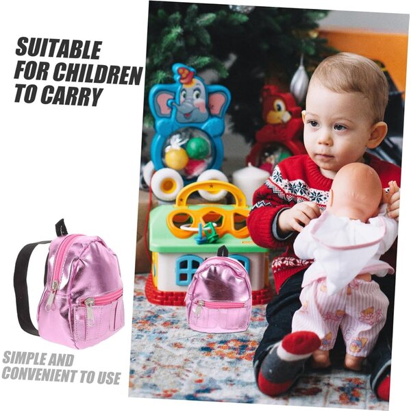 Mini Zaino Rosa per Bambole - Accessorio Decorativo e Funzionale per Case in Miniatura