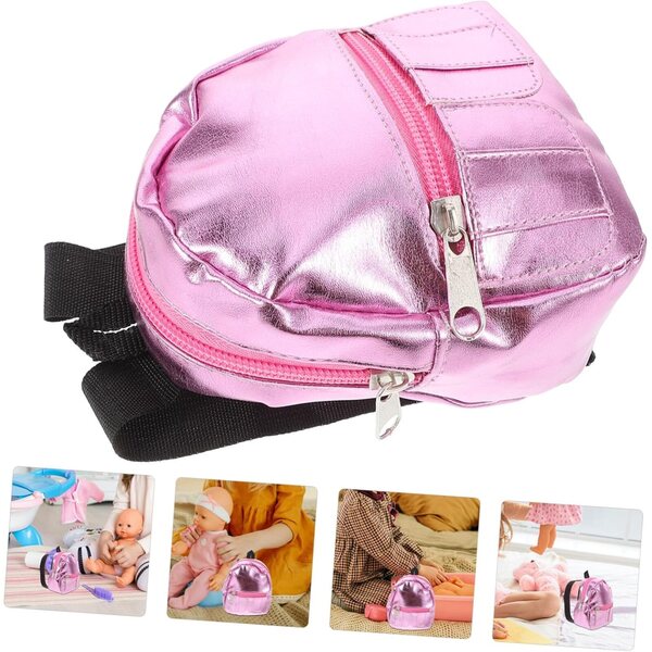 Mini Zaino Rosa per Bambole - Accessorio Decorativo e Funzionale per Case in Miniatura