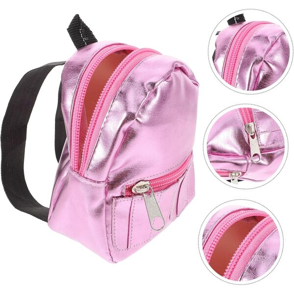 Mini Zaino Rosa per Bambole - Accessorio Decorativo e Funzionale per Case in Miniatura