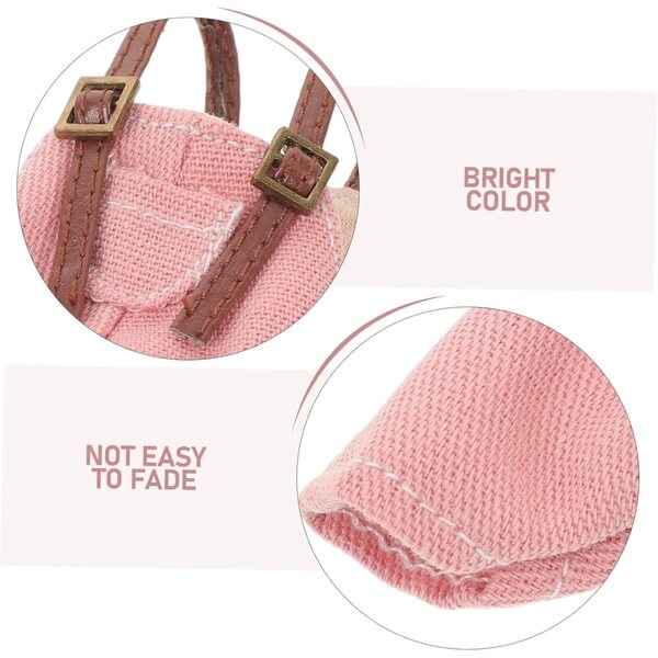 Beaupretty Pantaloni Salopette Rosa per Bambole, Abbigliamento Giocattolo Creativo e Comodo