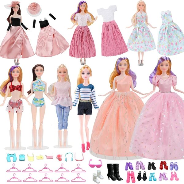 41-teiliges Set aus Kleidung und Modeaccessoires für 29–30 cm große Puppen mit Kleidung, Schuhen und Bikini