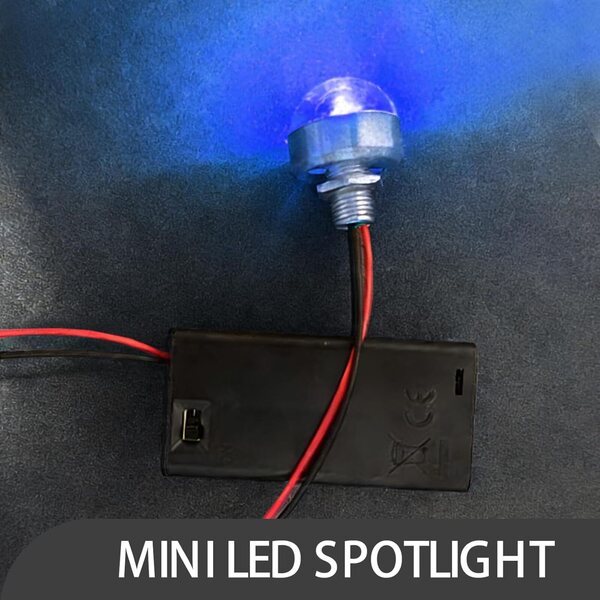 YOUYIKE Mini batteriebetriebene LED für Miniaturen, blaue Puppenhaus-Dekorationslichter
