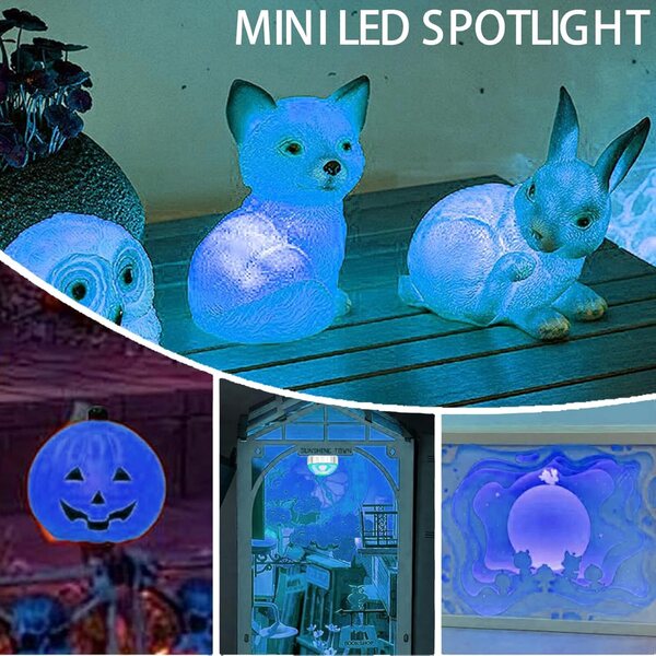 YOUYIKE Mini batteriebetriebene LED für Miniaturen, blaue Puppenhaus-Dekorationslichter