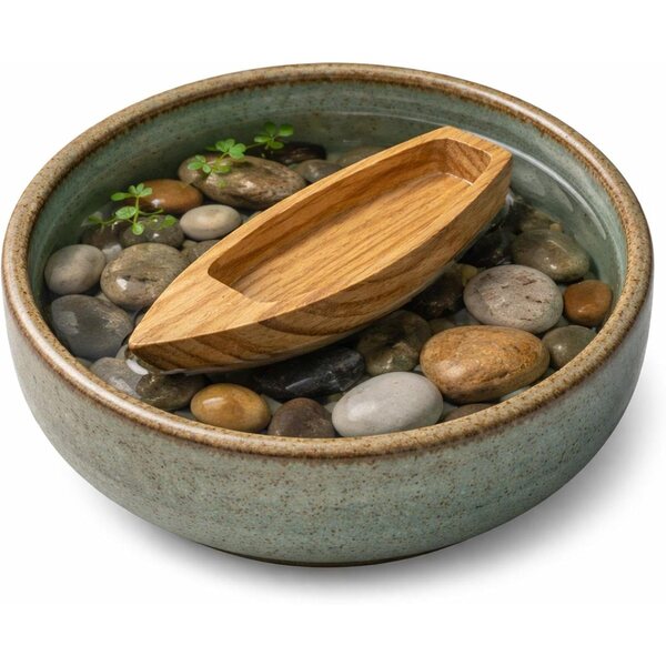 Mini modello di barca in legno XLWLLNJ, decorazione versatile e giocattolo educativo 15 cm