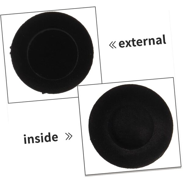 Gatuida 15 Mini Cappelli in Resina per Bambole e Decorazioni Artigianali Neri