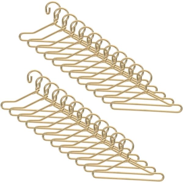 40 Grucce Miniature Dorate per Vestiti Bambole - Organizer Casa delle Bambole