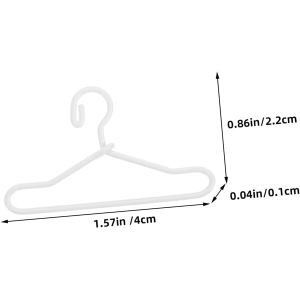 40 Stück Miniatur-Kleiderbügel für widerstandsfähige und elegante Puppen aus Legierung, 4 x 2,2 cm
