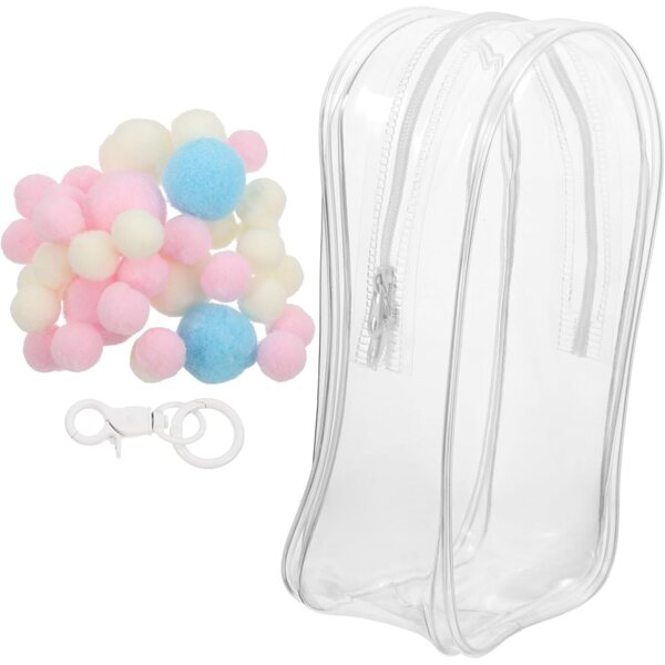 Borsa Trasparente Mikinona per Bambole con Portachiavi e Custodia Antipolvere in PVC