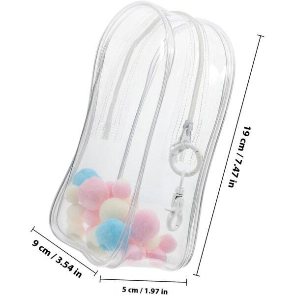 Borsa Trasparente Mikinona per Bambole con Portachiavi e Custodia Antipolvere in PVC