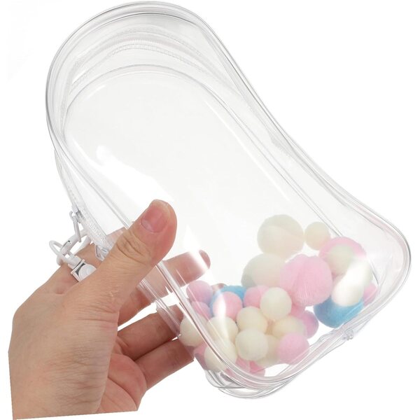 Borsa Trasparente Mikinona per Bambole con Portachiavi e Custodia Antipolvere in PVC