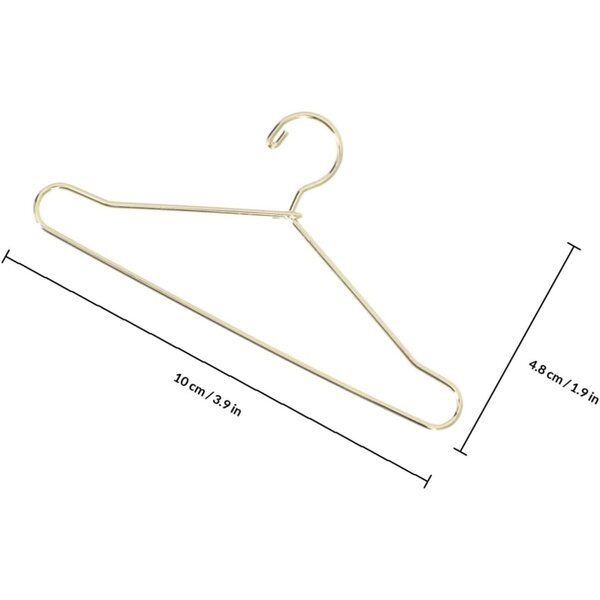 25 Mini Grucce Metalliche per Bambole in Ferro Resistenti e Pratiche - 10x4,8 cm