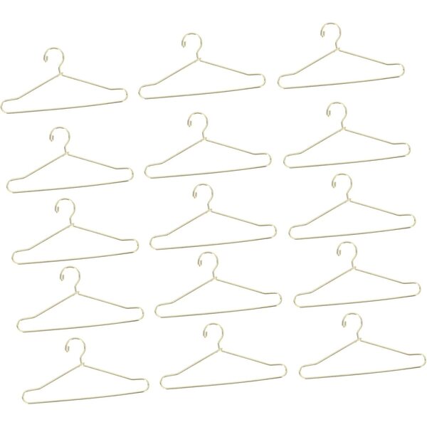 Set mit 25 Mini-Kleiderbügeln aus Metall für Puppen – Organisieren Sie Kleidung für Puppenhäuser