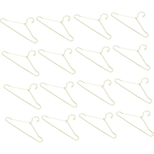 25 Mini Appendiabiti in Metallo Dorato per Bambole - Organizer Vestiti Miniatura