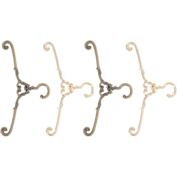 4 Mini Appendiabiti Vintage Dorati e Bronzo per Bambole - Accessori Decorativi Cameretta