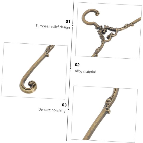 4 Mini Appendiabiti Vintage Dorati e Bronzo per Bambole - Accessori Decorativi Cameretta