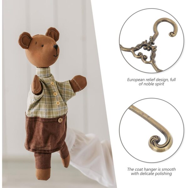 Mini-Puppenbügel 4 Stück aus goldener und bronzefarbener Legierung, DIY-Kleiderorganisator