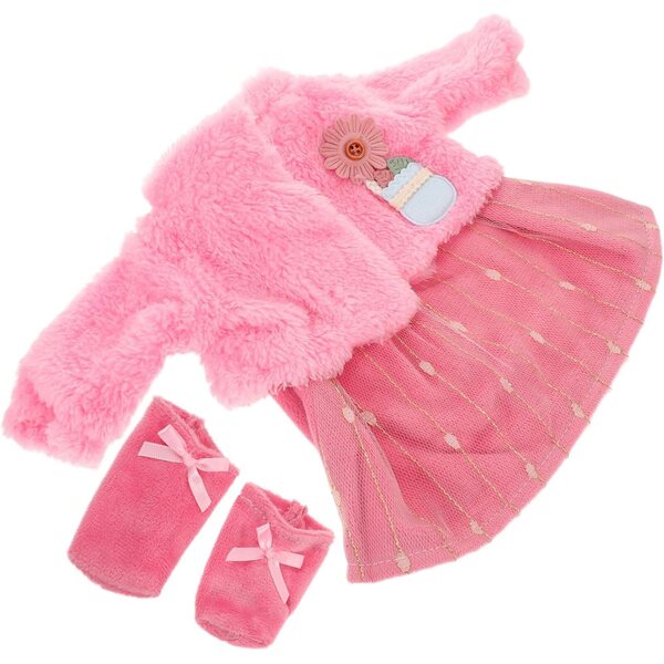 Vaguelly rosa Prinzessinnen-Puppenkleider mit Ballerina-Rock und Accessoires