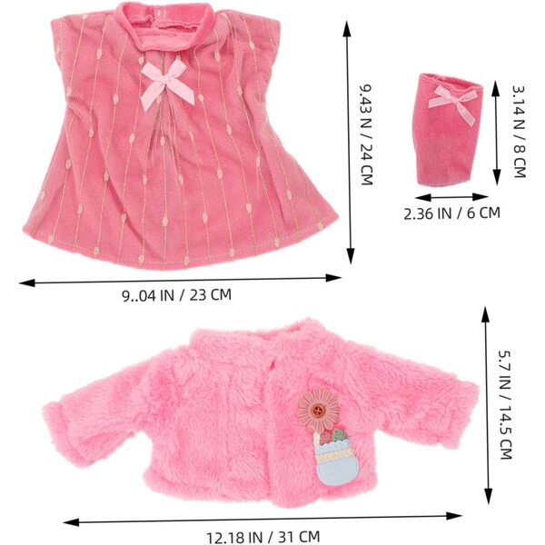 Vaguelly Abiti per Bambole Principessa Rosa con Gonna da Ballerina e Accessori