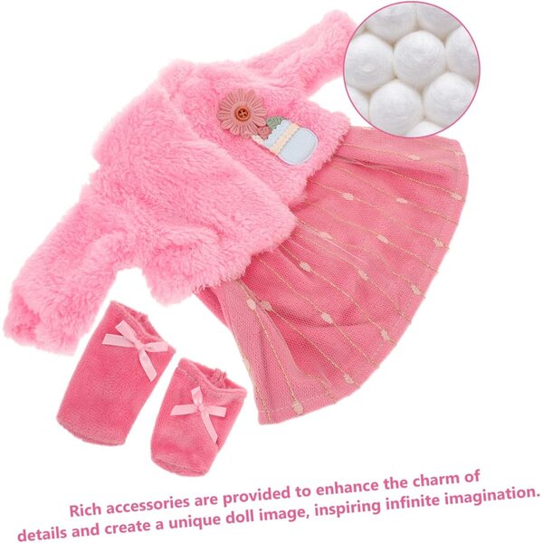 Vaguelly Abiti per Bambole Principessa Rosa con Gonna da Ballerina e Accessori