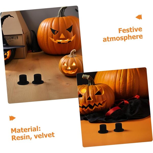 Beaupretty 30 schwarze Mini-Zylinder für Puppen und DIY-Dekorationen