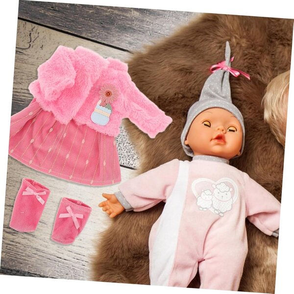 Vestito da Principessa Rosa Glitter per Bambole - Costume Balletto Completo per Bambine