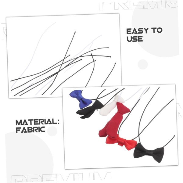 6 Cravatte e Fiocchi in Cotone per Bambole – Accessori Eleganti con Colori Vivaci