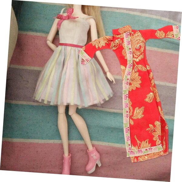 4 set vestiti Cheongsam per bambole con motivo floreale – abiti gioco di ruolo cinesi