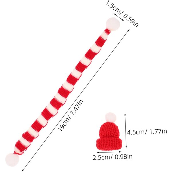 Set 40 Mini Cappelli e Sciarpe Natalizie UPKOCH per Bambole - Accessori Festivi a Maglia